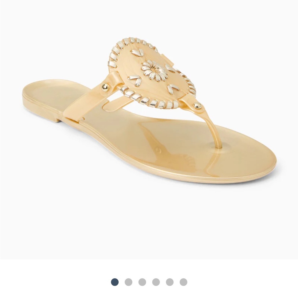Jack Rogers Collin Jelly Sandal in Gold Sparkles